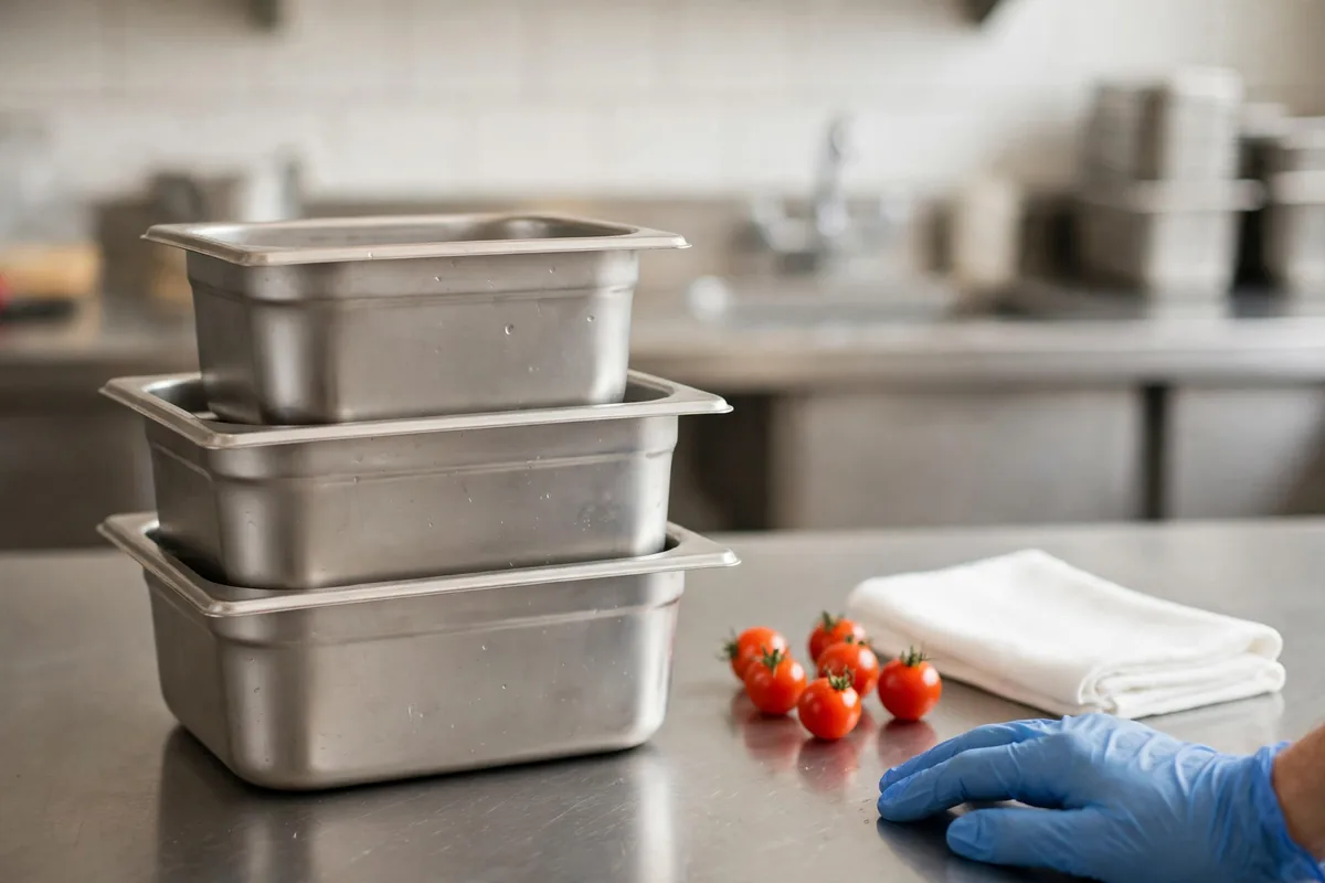 Stacked plain containers