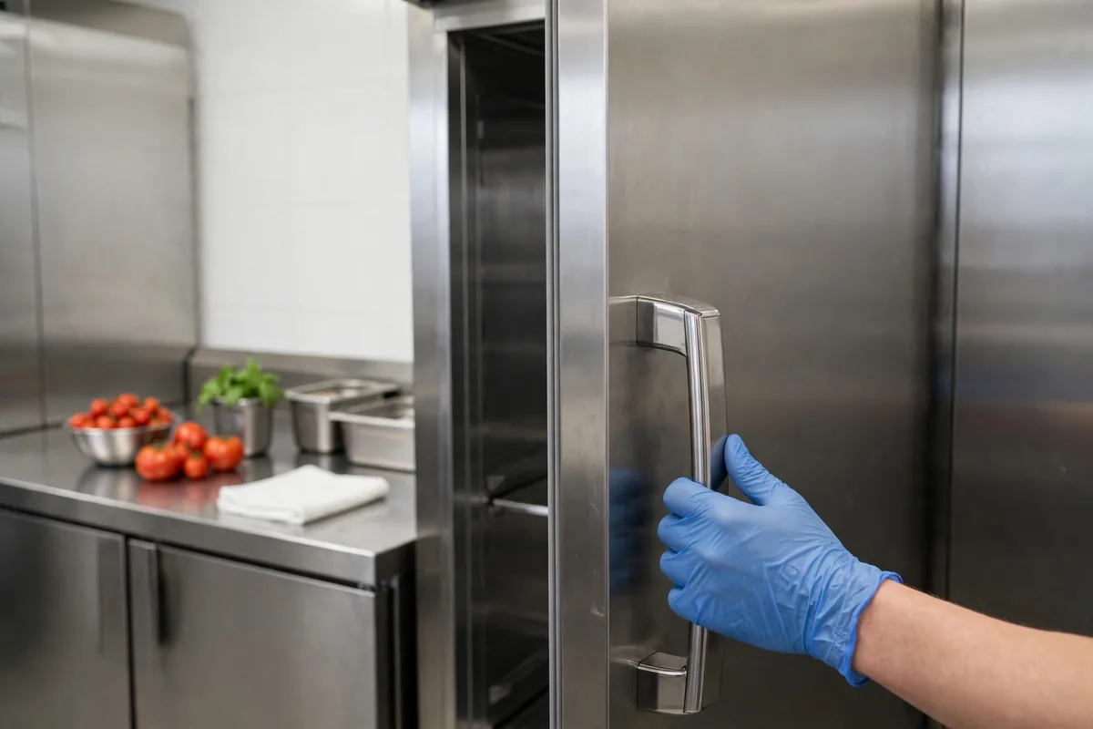 Checking a fridge