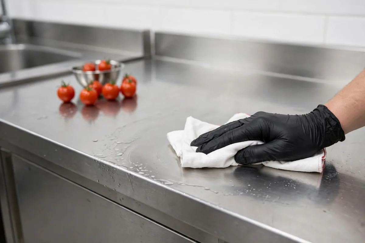 Cleaning a counter